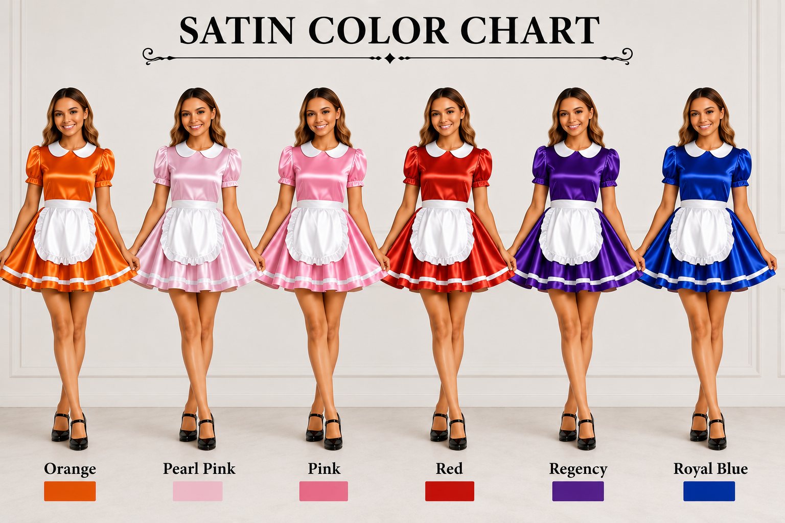 Satin - French Maid Outfit with Premium Quality