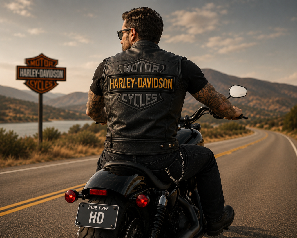 Harley Davidson-Motorcycle Leather Vest