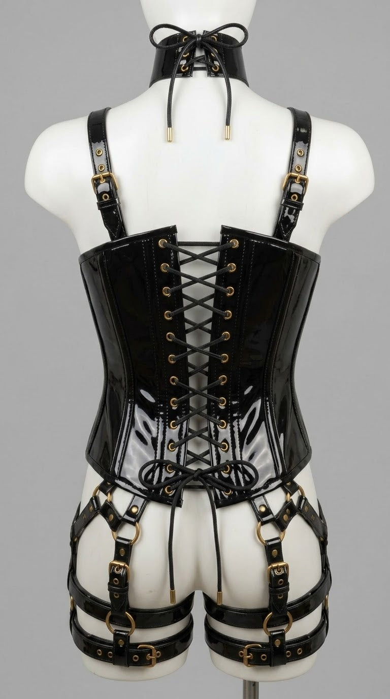 Premium Pvc Leather Corset