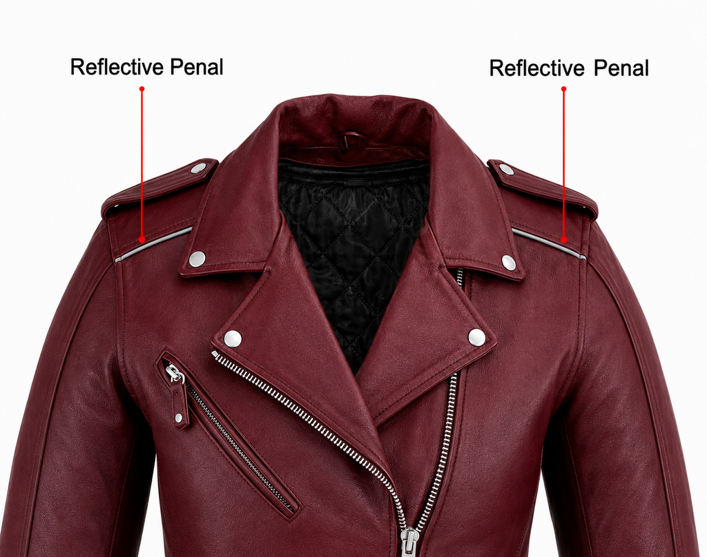 Women's Motorcycle Premium Cow Hide Thick Leather Jacket Zip Out Liner-USA