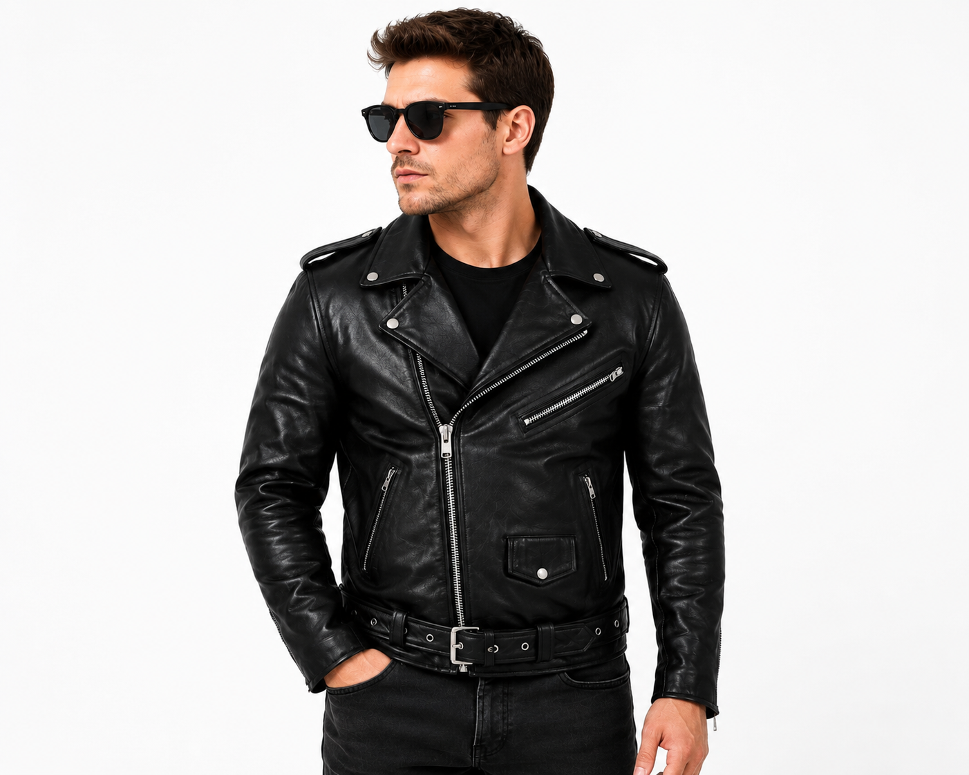 Mens Primium Leather Jacket Vintage / Biker / Outerwear Jacket