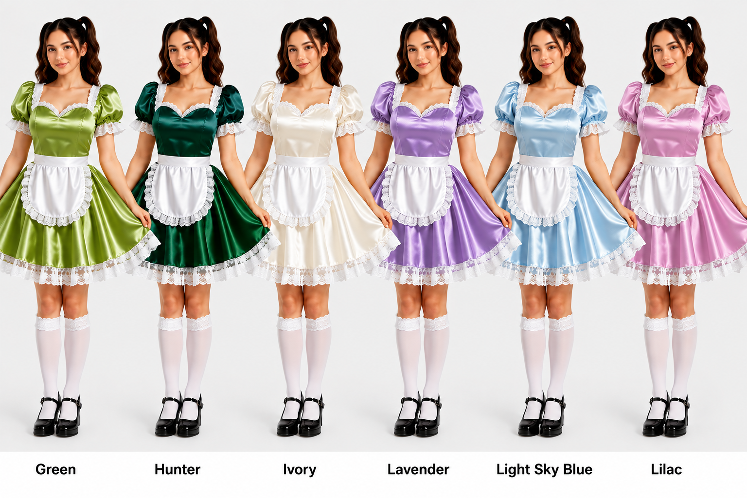 Satin - French Maid Outfit with Premium Quality