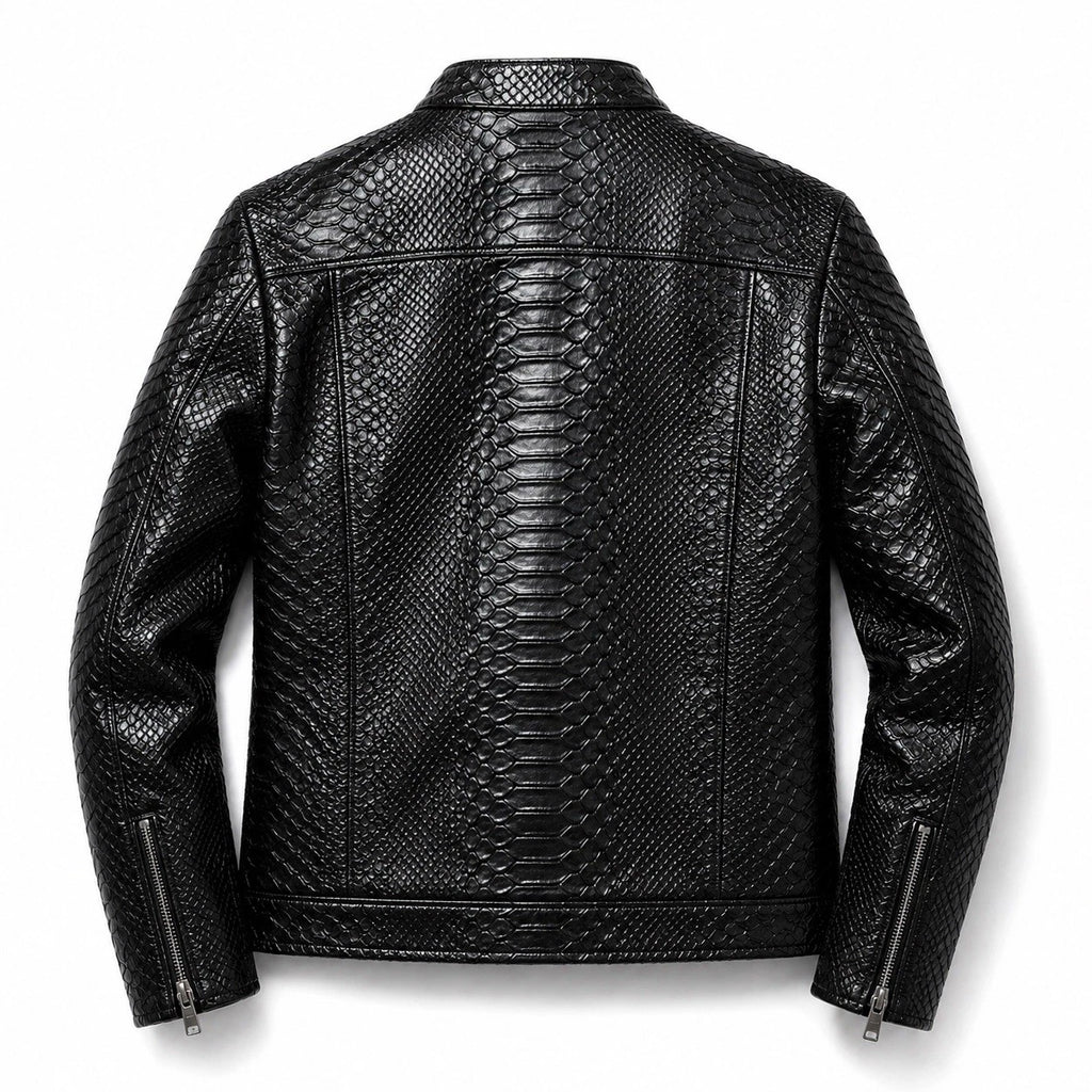Mens Primium Leather Jacket Crocodile / Biker / Outerwear Jacket