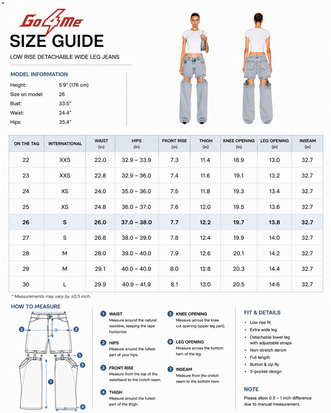 Go4Me- Detachable Jeans for Women’s