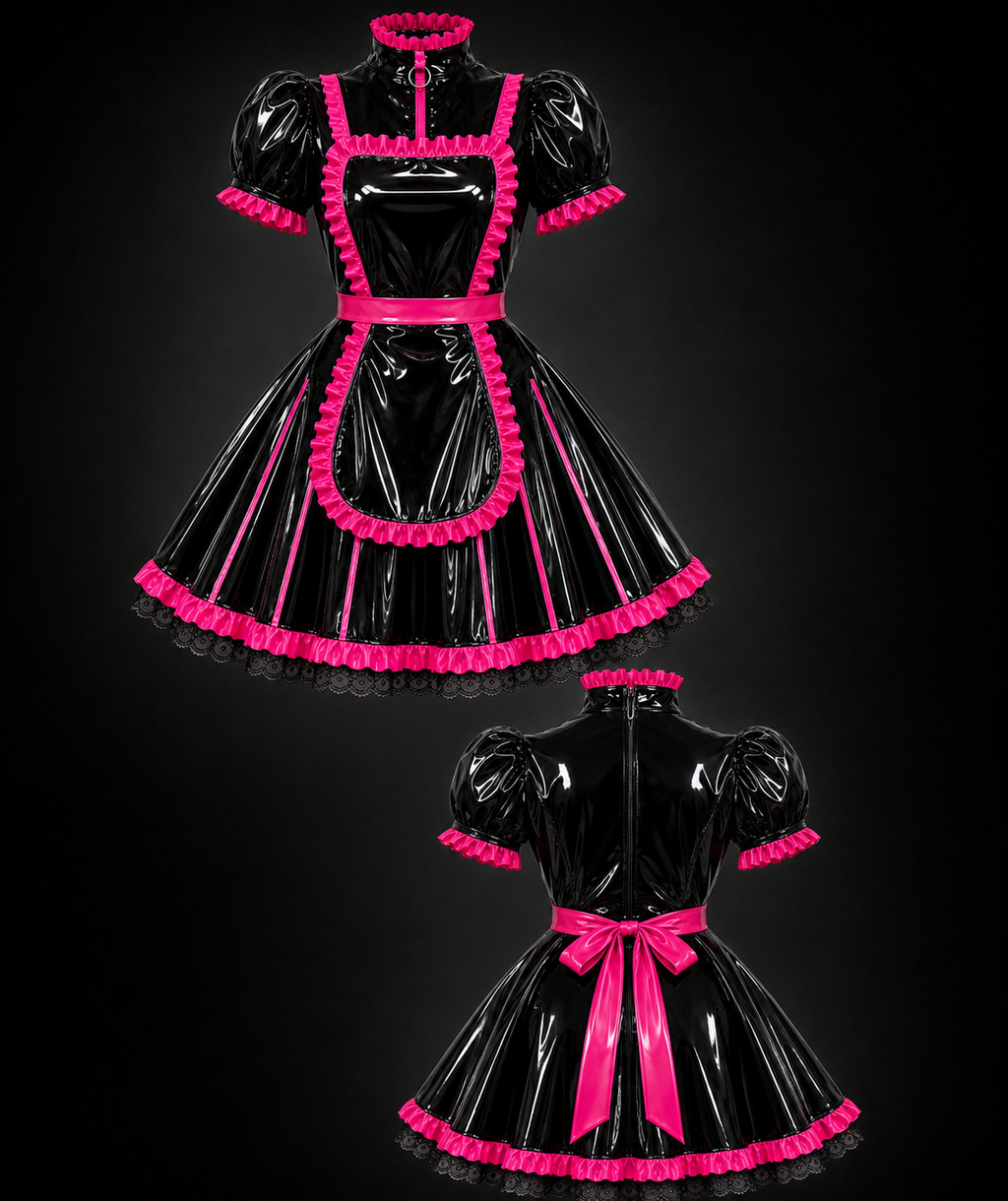 Glossy PVC Maid Dress – Customizable