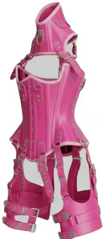 Women’s Leather Corset Harness Bodysuit Gothic Buckle Bustier Steampunk Fetish