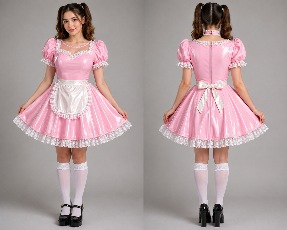 Glossy PVC Maid Dress – Customizable