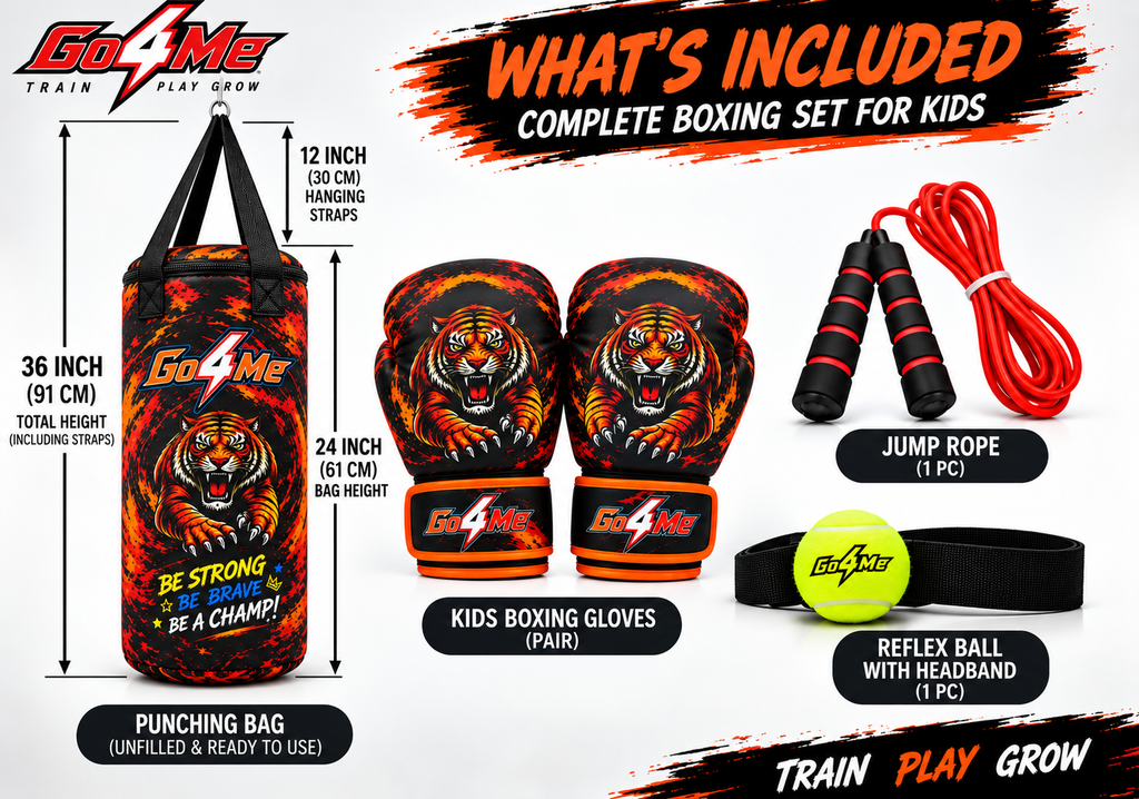 Go4Me - Kids Punching Bag Set of 4 - TIGER PUNCH