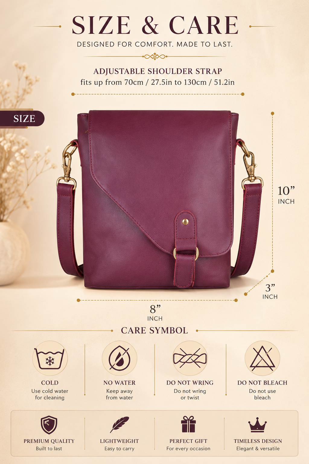 Genuine Leather Crossbody Bag Unisex Shoulder Sling Travel Messenger Purse