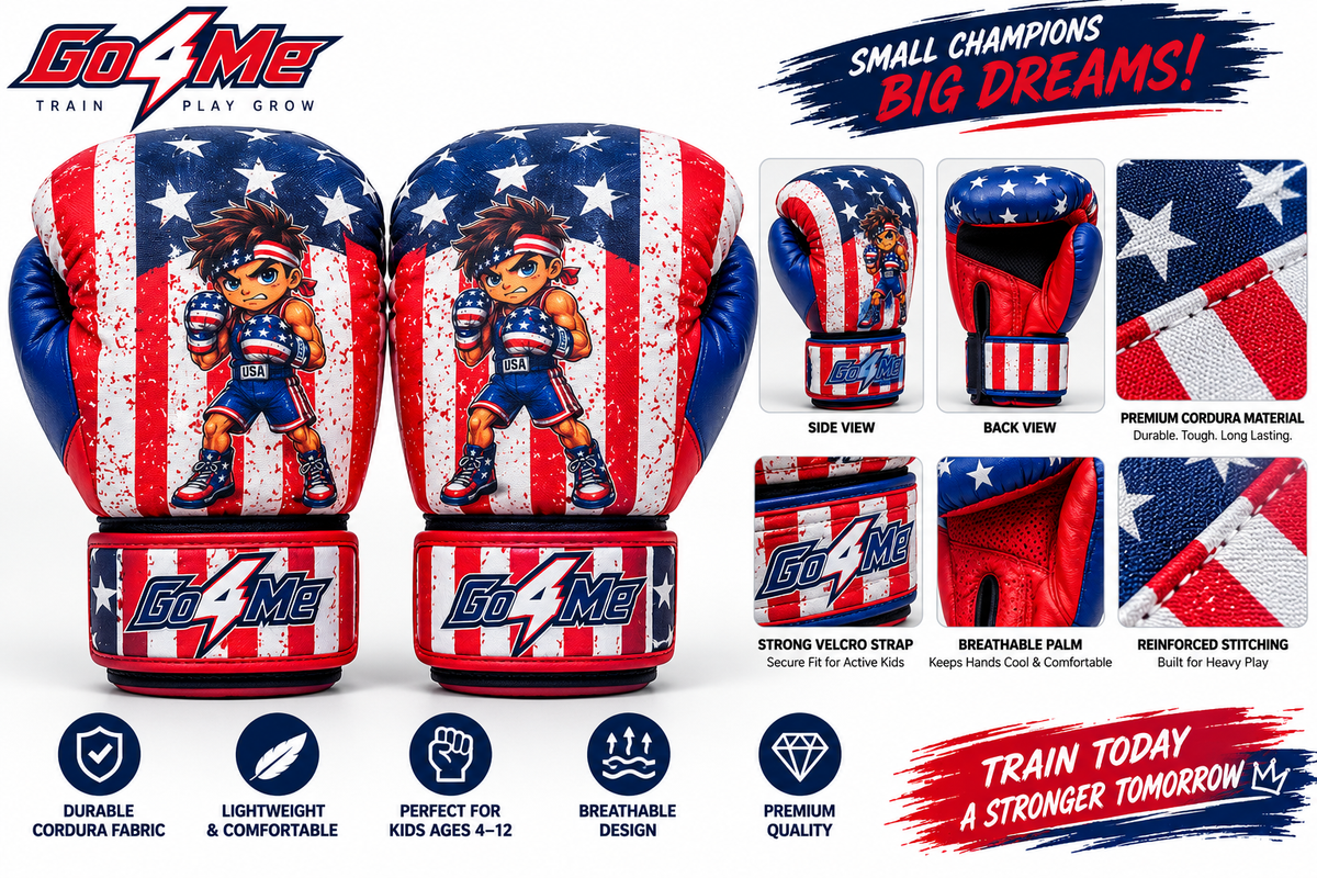 Go4Me - Kids Punching Bag Set of 4 - USA FLAG