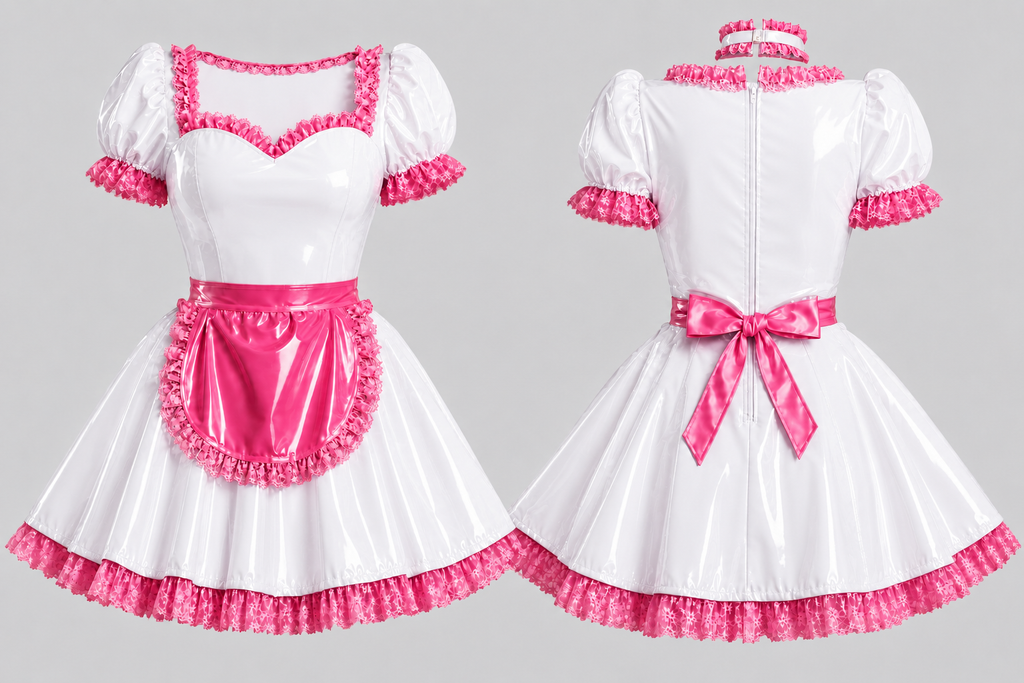Glossy PVC Maid Dress – Customizable