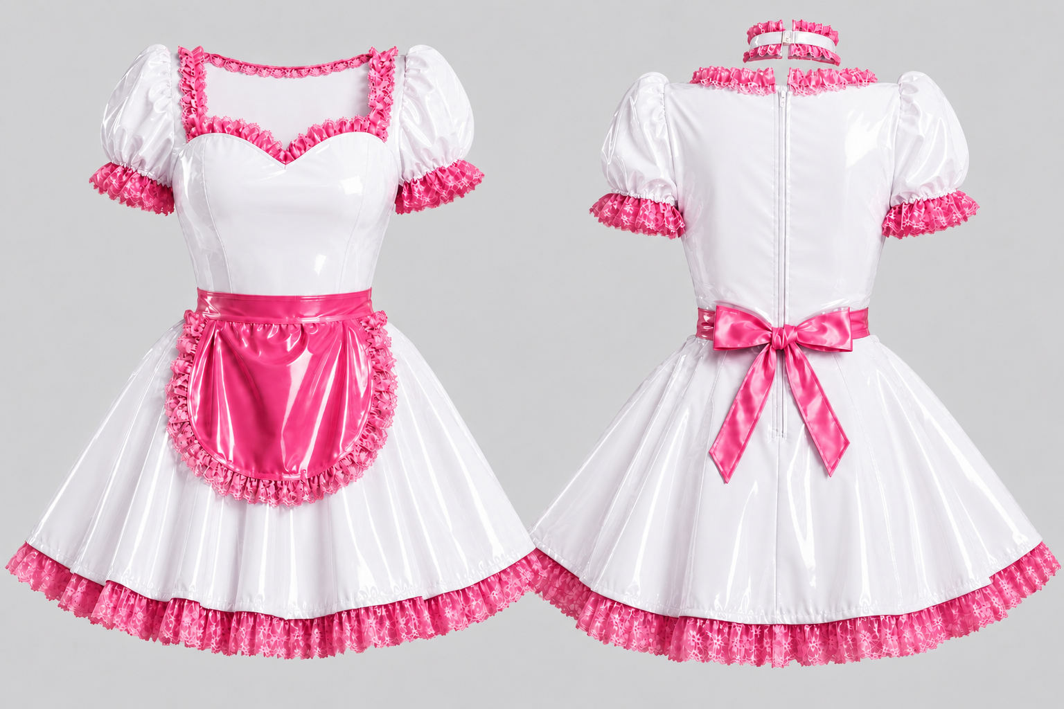 Glossy PVC Maid Dress – Customizable