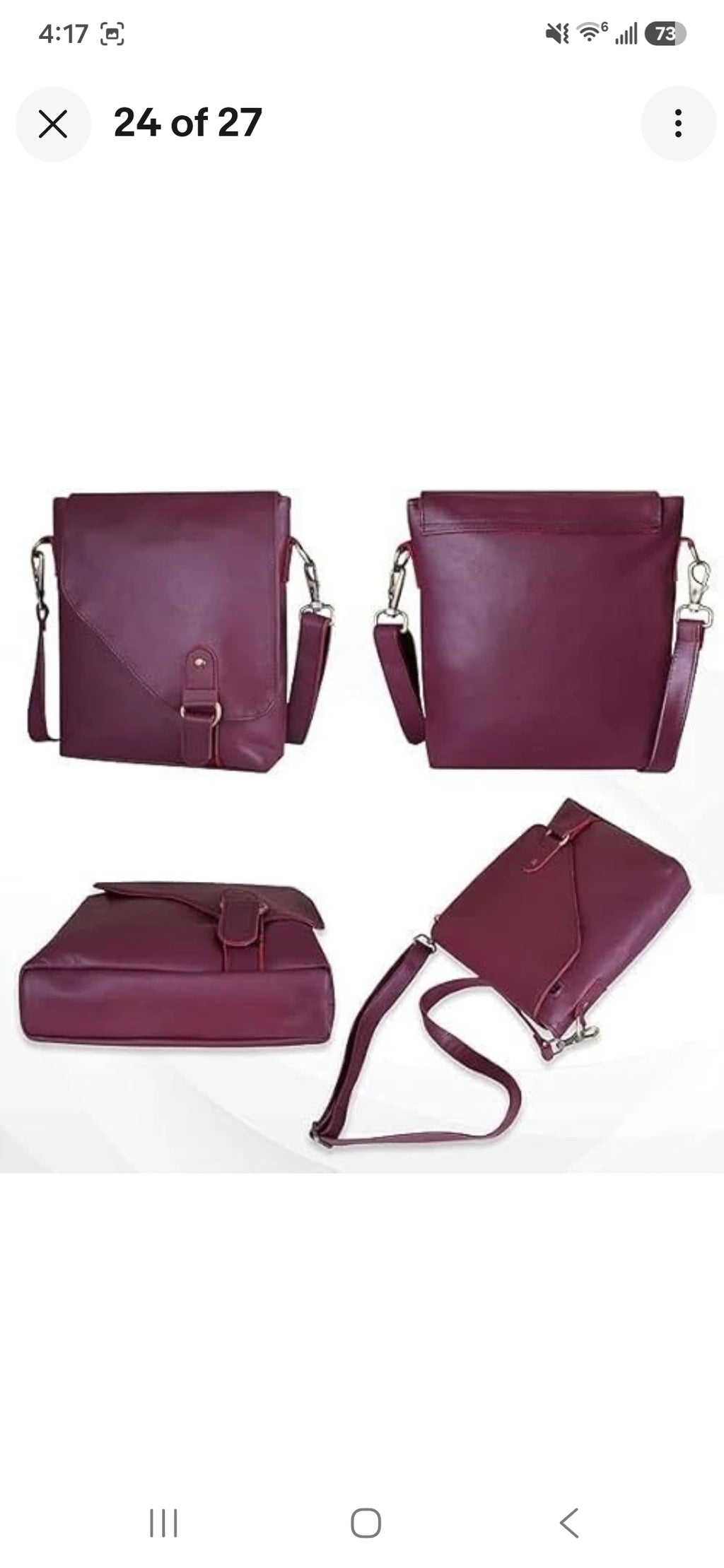 Genuine Leather Crossbody Bag Unisex Shoulder Sling Travel Messenger Purse