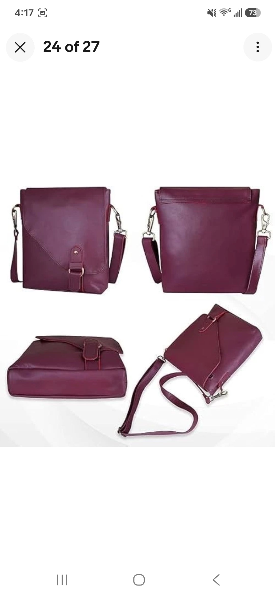 Genuine Leather Crossbody Bag Unisex Shoulder Sling Travel Messenger Purse