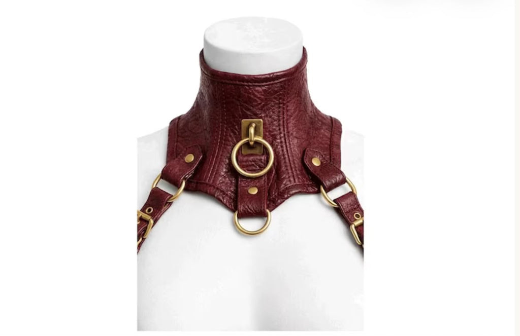 Women’s Leather Corset Harness Bodysuit Gothic Buckle Bustier Steampunk Fetish