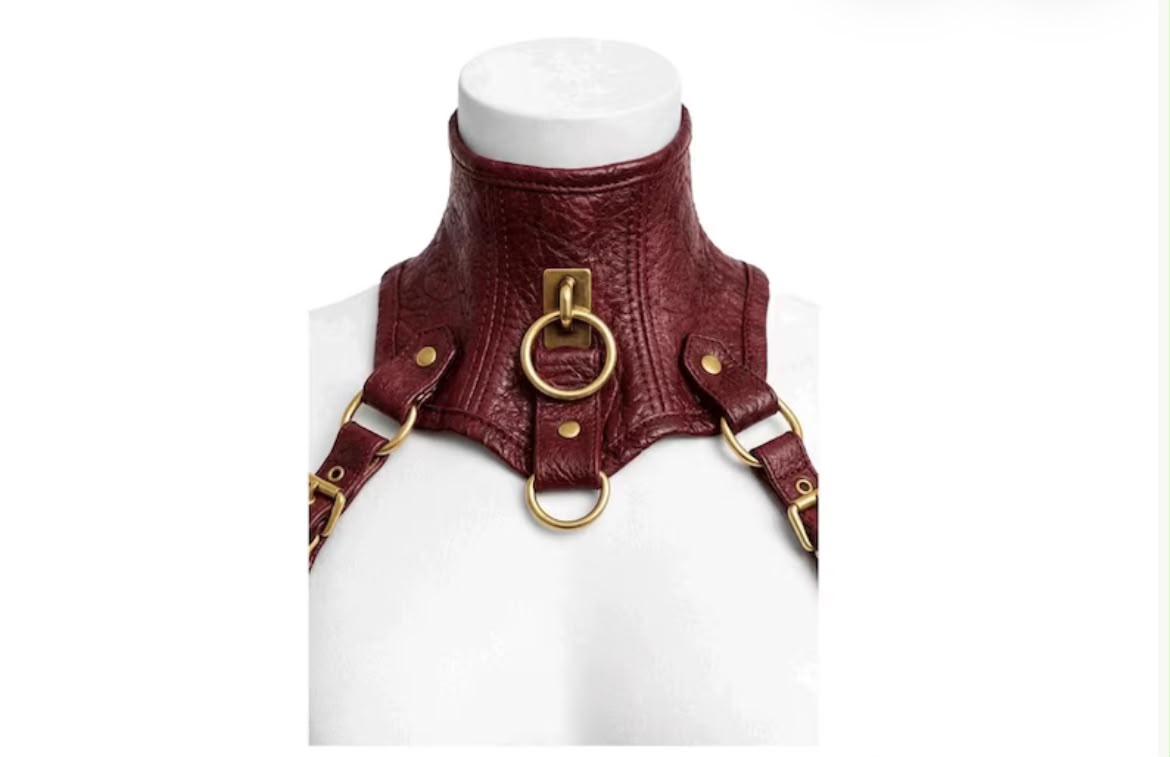 Women’s Leather Corset Harness Bodysuit Gothic Buckle Bustier Steampunk Fetish