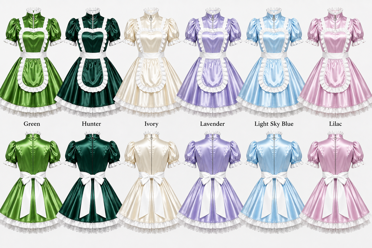 Satin - French Maid Outfit with Premium Quality