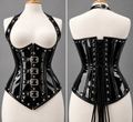 PVC Leather Corset – Front Zip UnderBust Waist Shaper