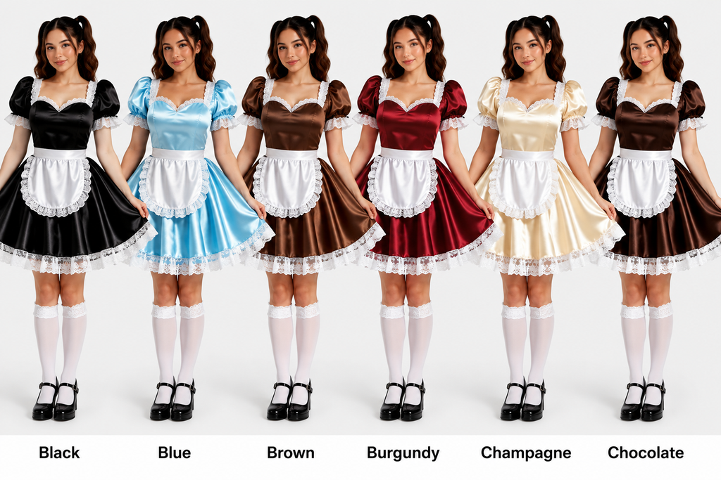 Satin - French Maid Outfit with Premium Quality