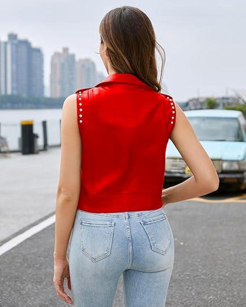 Handmade Womens Leather Vest in Fabulous Style