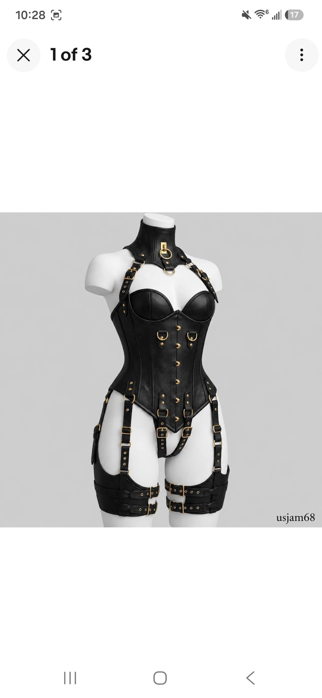Women’s Leather Corset Harness Bodysuit Gothic Buckle Bustier Steampunk Fetish
