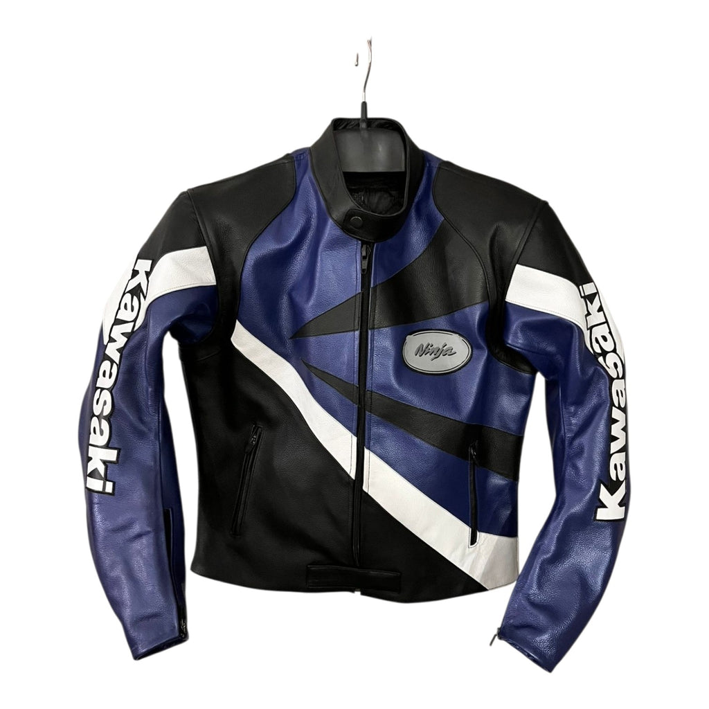 KAWASAKI- Motorcycle Cowhide Leather Jacket