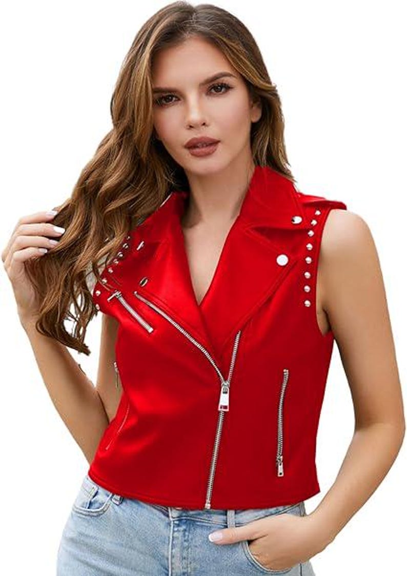 Handmade Womens Leather Vest in Fabulous Style
