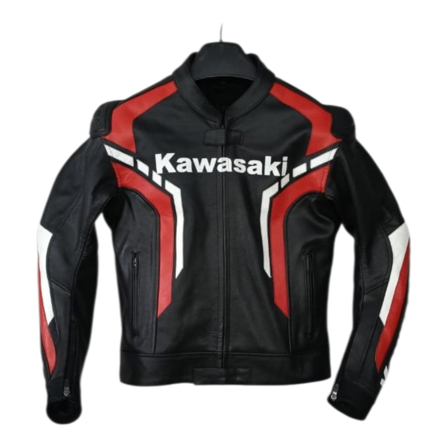 KAWASAKI- Motorcycle Cowhide Leather Jacket