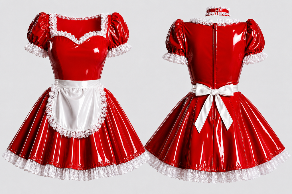 Glossy PVC Maid Dress – Customizable