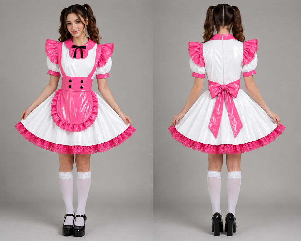 Glossy PVC Maid Dress – Customizable