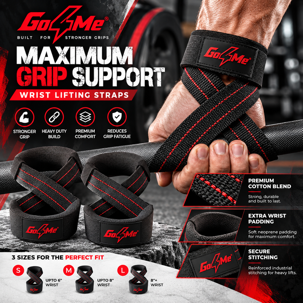 Figure 8 Lifting Straps, Padded Heavy Duty Deadlift Straps