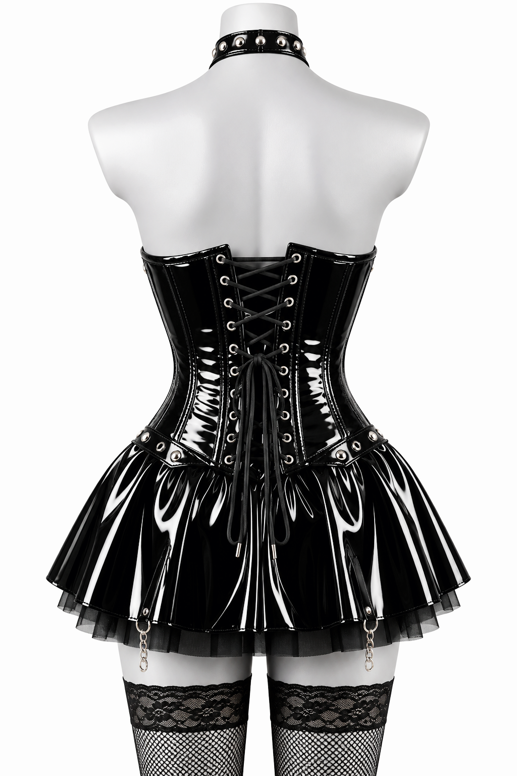PVC Gloss OverBust Corset Dress