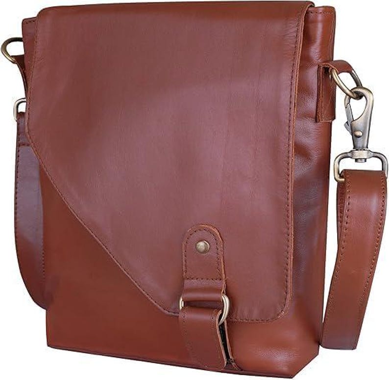Genuine Leather Crossbody Bag Unisex Shoulder Sling Travel Messenger Purse
