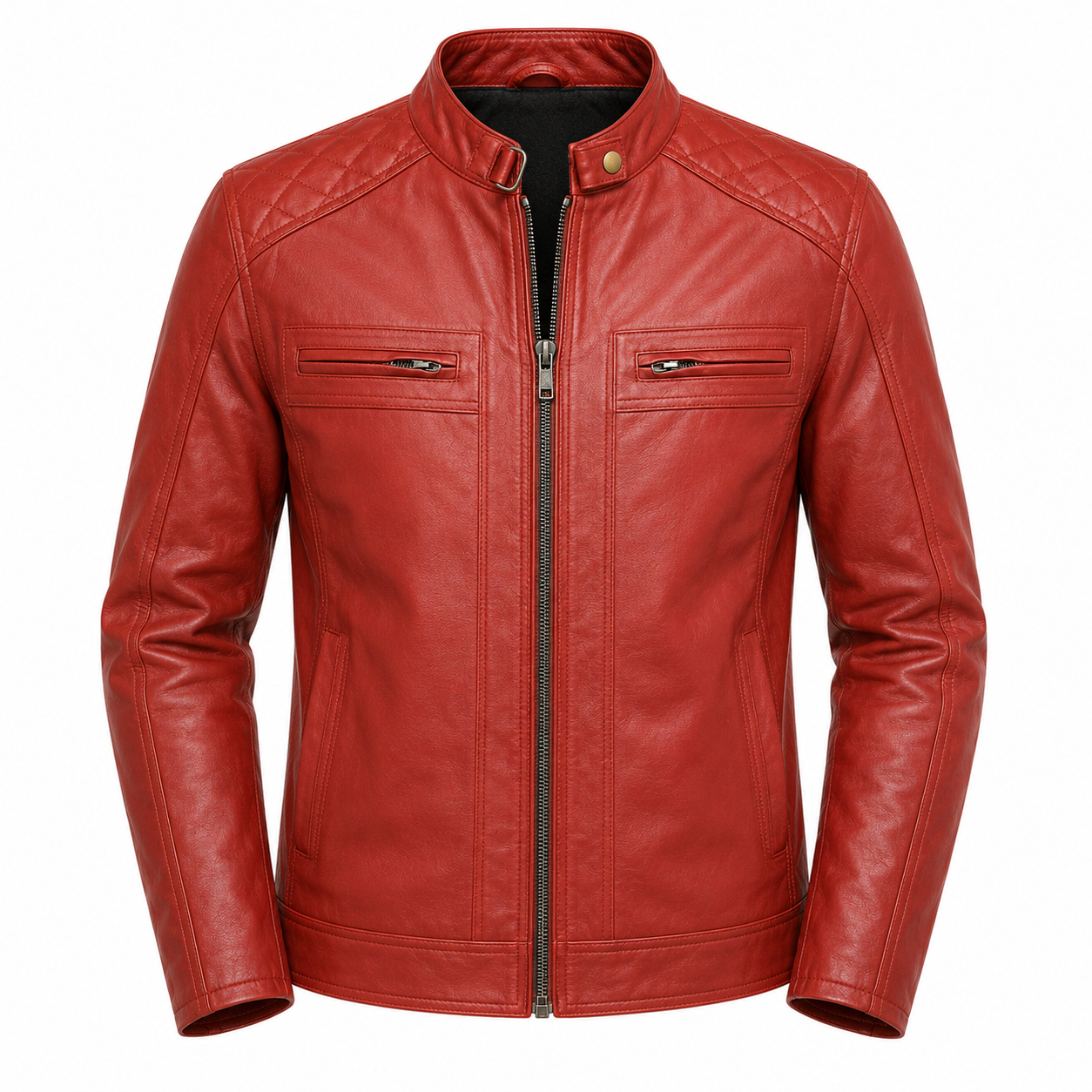 Mens Primium Leather Jacket - Tan Leather Jacket