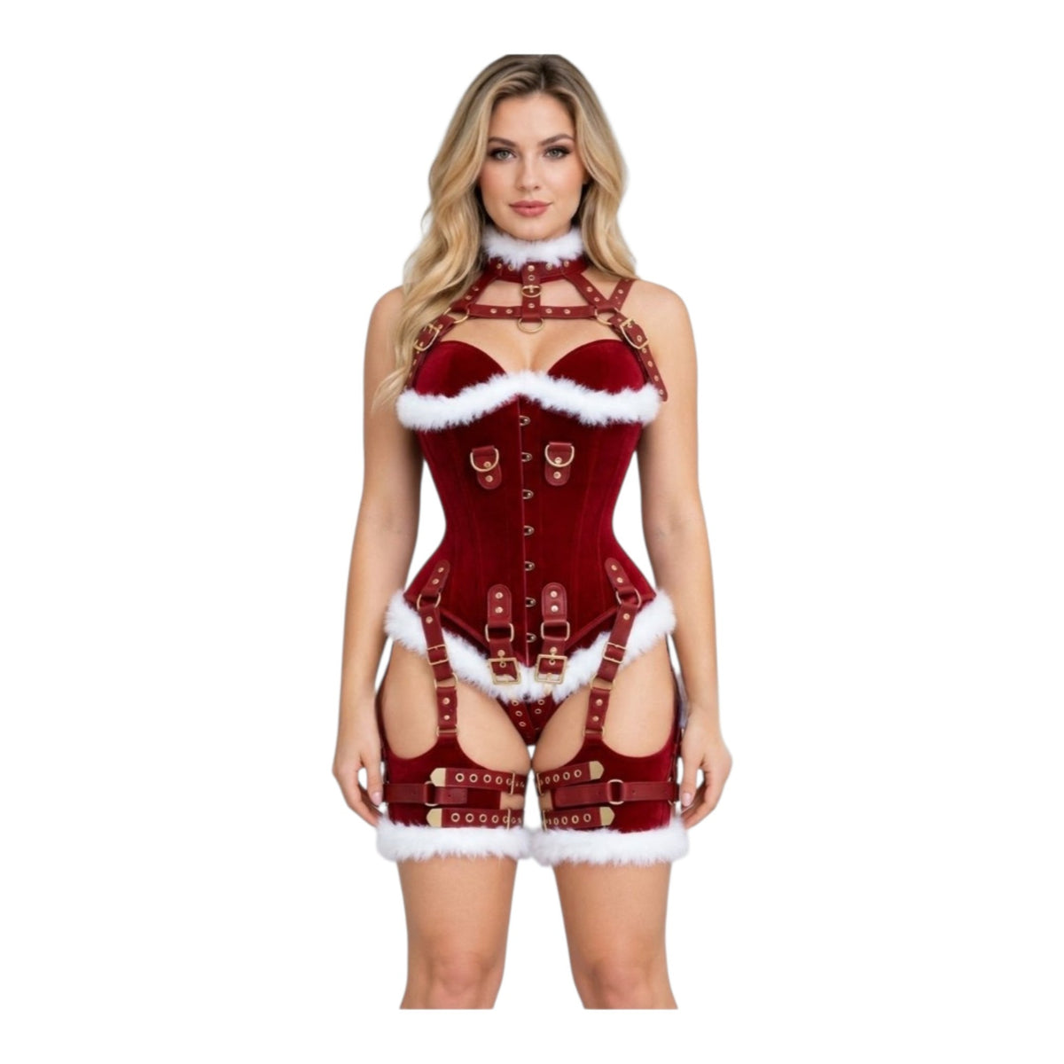 Velvet - OverBust Corset - XMAS