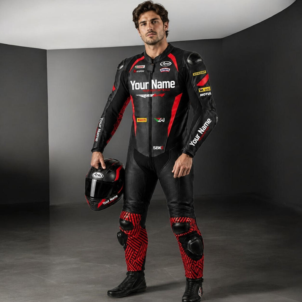 Cowhide Leather Motorcycle Racing Suits