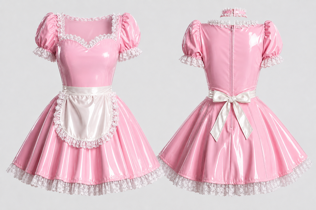 Glossy PVC Maid Dress – Customizable
