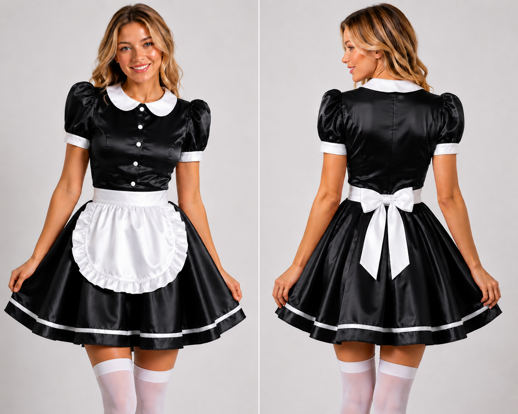 Satin - French Maid Outfit with Premium Quality