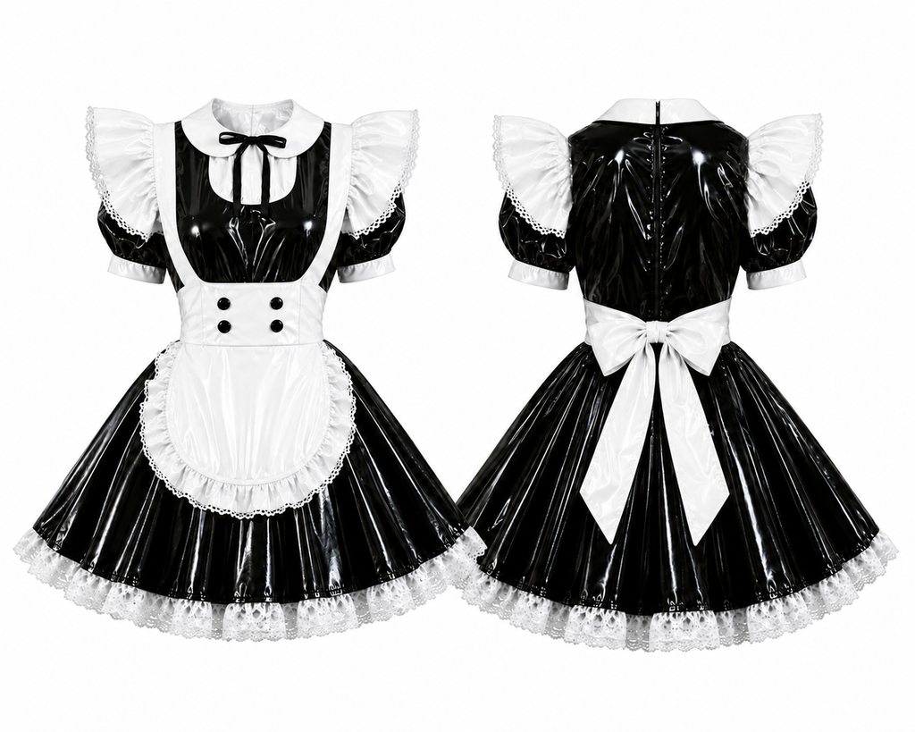 Glossy PVC Maid Dress – Customizable