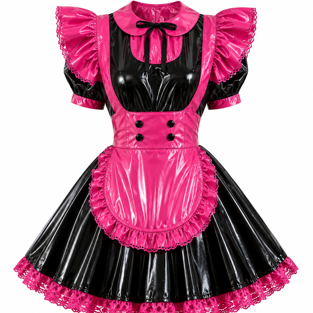 Glossy PVC Maid Dress – Customizable