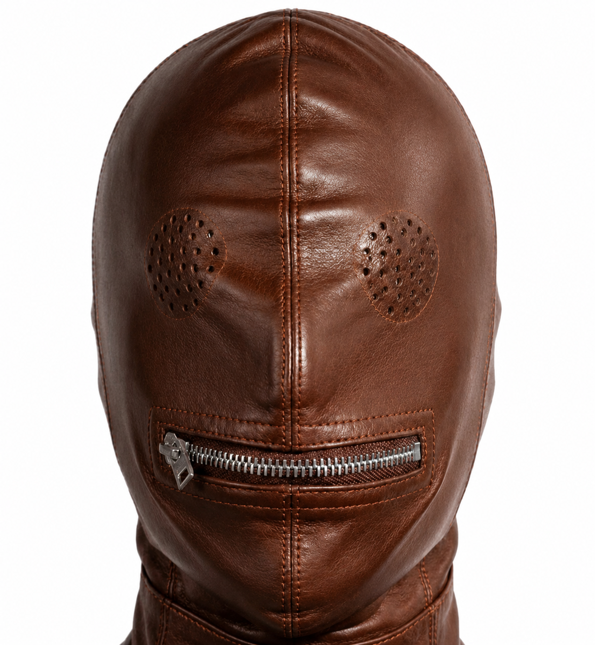 Premium Leather Face Mask with Zipper