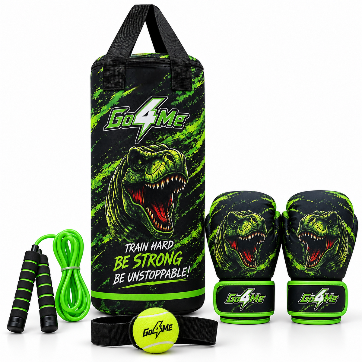 Go4Me - Kids Punching Bag Set of 4 - DINOSAUR ROAR