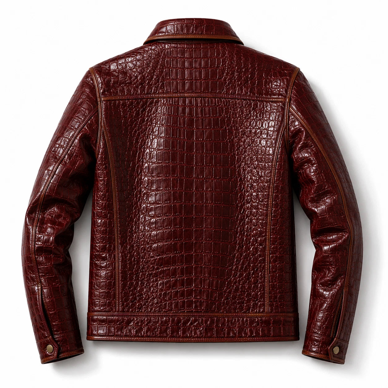 Mens Primium Leather Jacket Crocodile / Biker / Outerwear Jacket