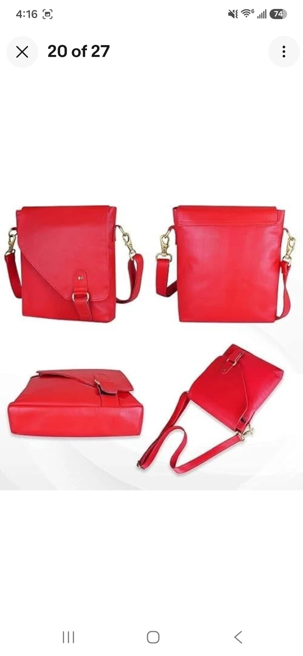 Genuine Leather Crossbody Bag Unisex Shoulder Sling Travel Messenger Purse