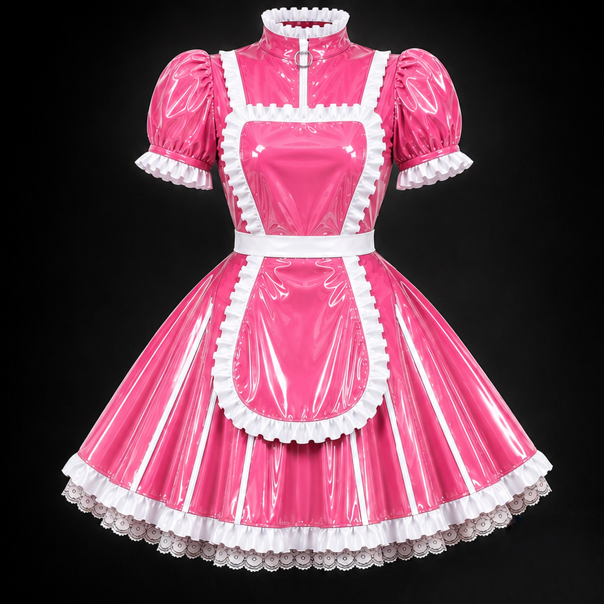 Glossy PVC Maid Dress – Customizable