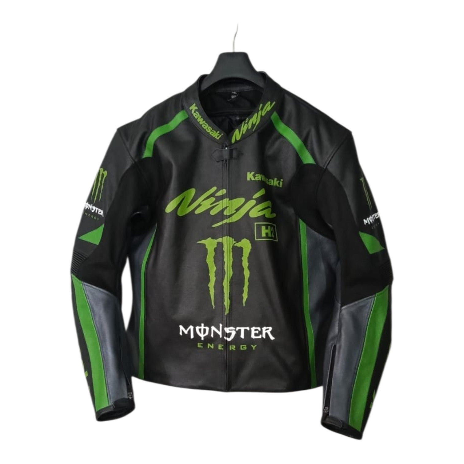KAWASAKI- Motorcycle Cowhide Leather Jacket