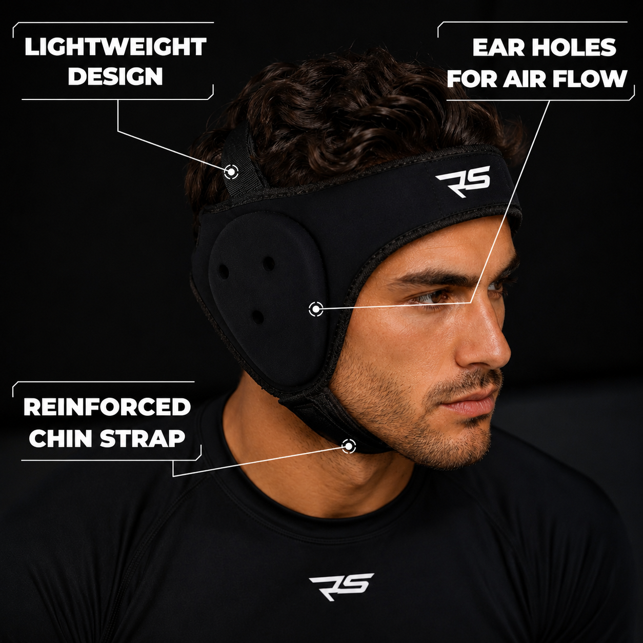 Wrestling Headgear for Adults Adjustable for BJJ, Grappling, Kickboxing, MMA, Sparring, Training, Jiu Jitsu Cauliflower Ear Protection Guard