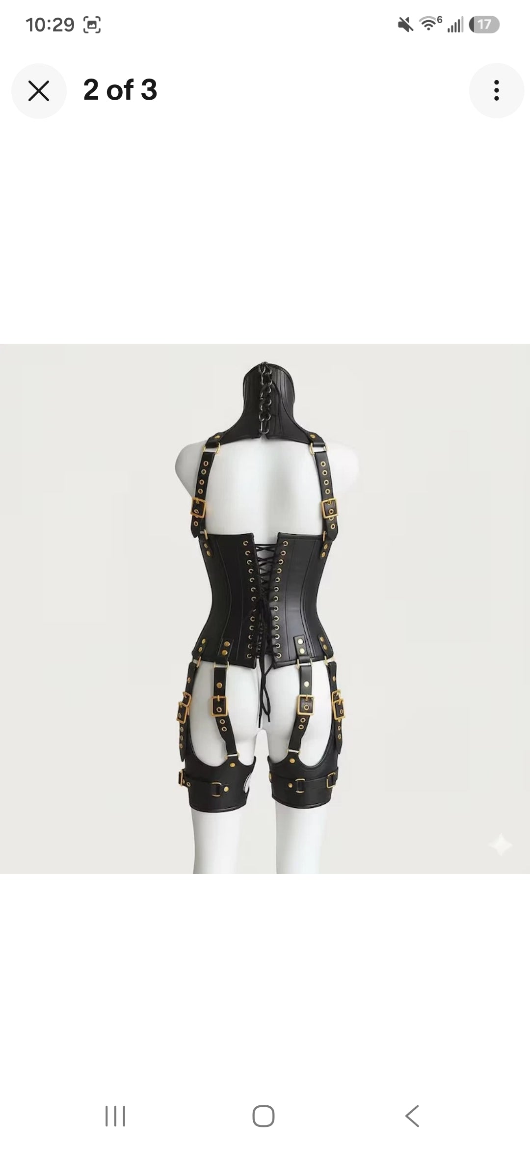 Women’s Leather Corset Harness Bodysuit Gothic Buckle Bustier Steampunk Fetish