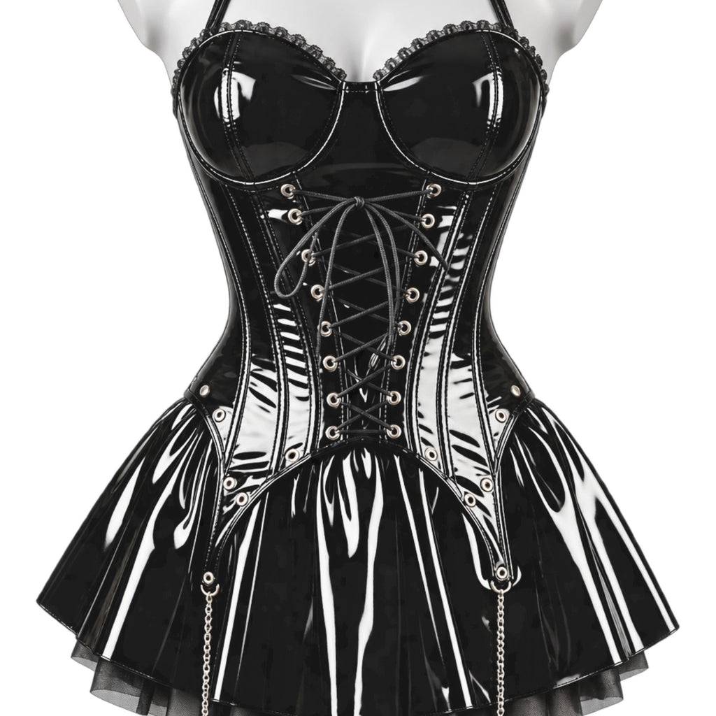 PVC Gloss OverBust Corset Dress