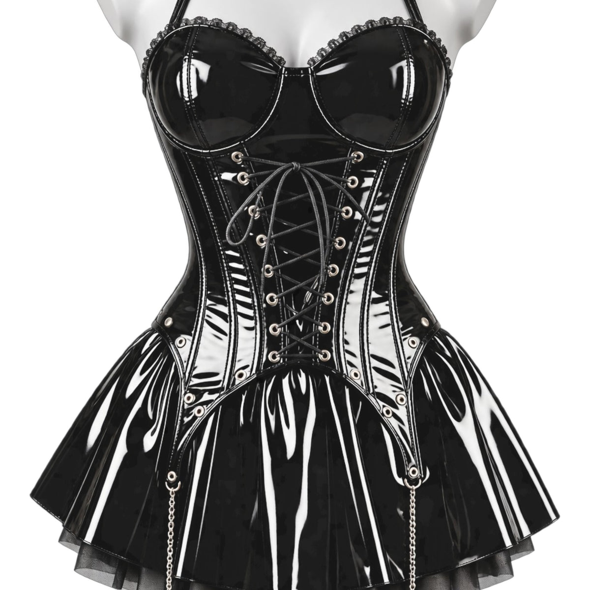 PVC Gloss OverBust Corset Dress